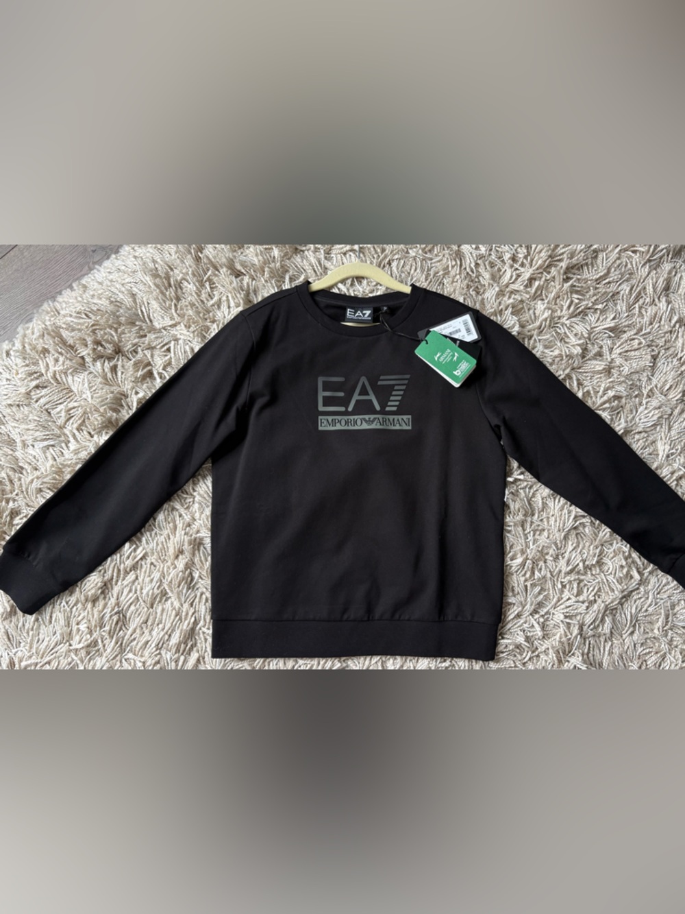 Boys Black Crewneck Sweatshirt